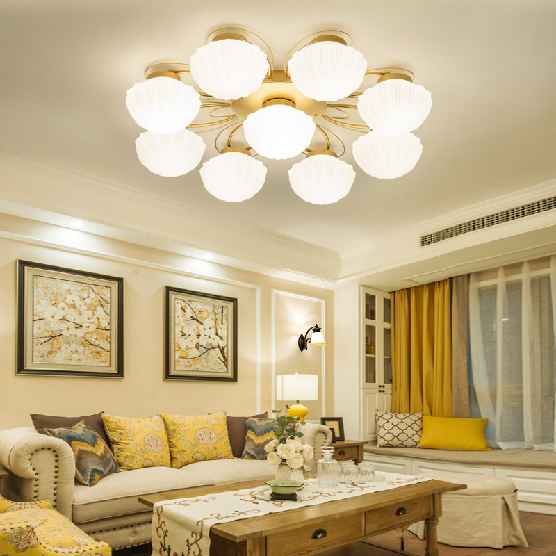 美式客厅吸顶吸顶灯灯具北欧现代简约卧室餐厅灯饰客厅吸顶灯