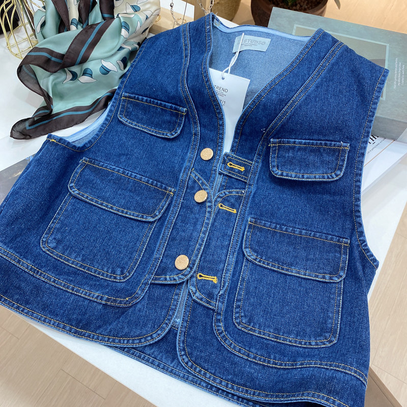 lh休闲夹背马夹背坎肩工装个性韩国网红百搭马夹