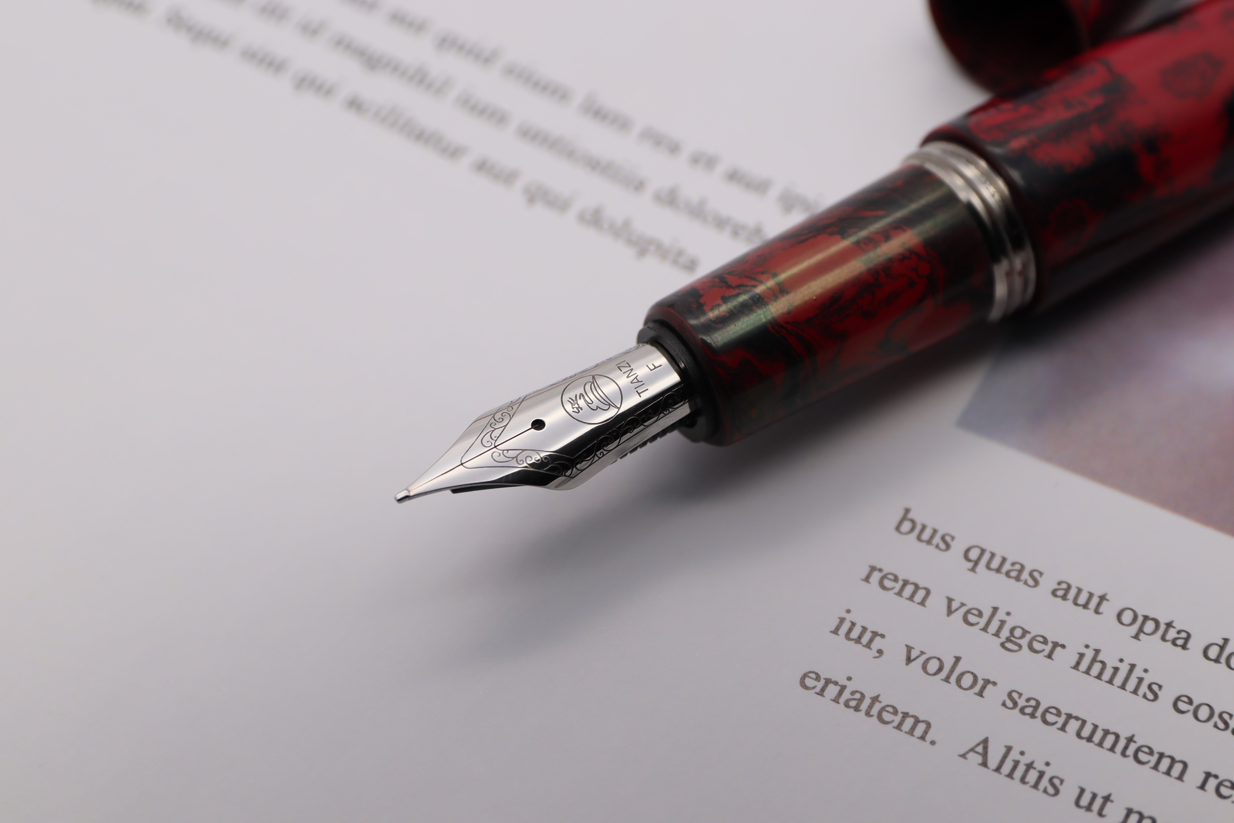 钢笔天子大型硬橡胶笔杆35号尖可鸡尾钢笔