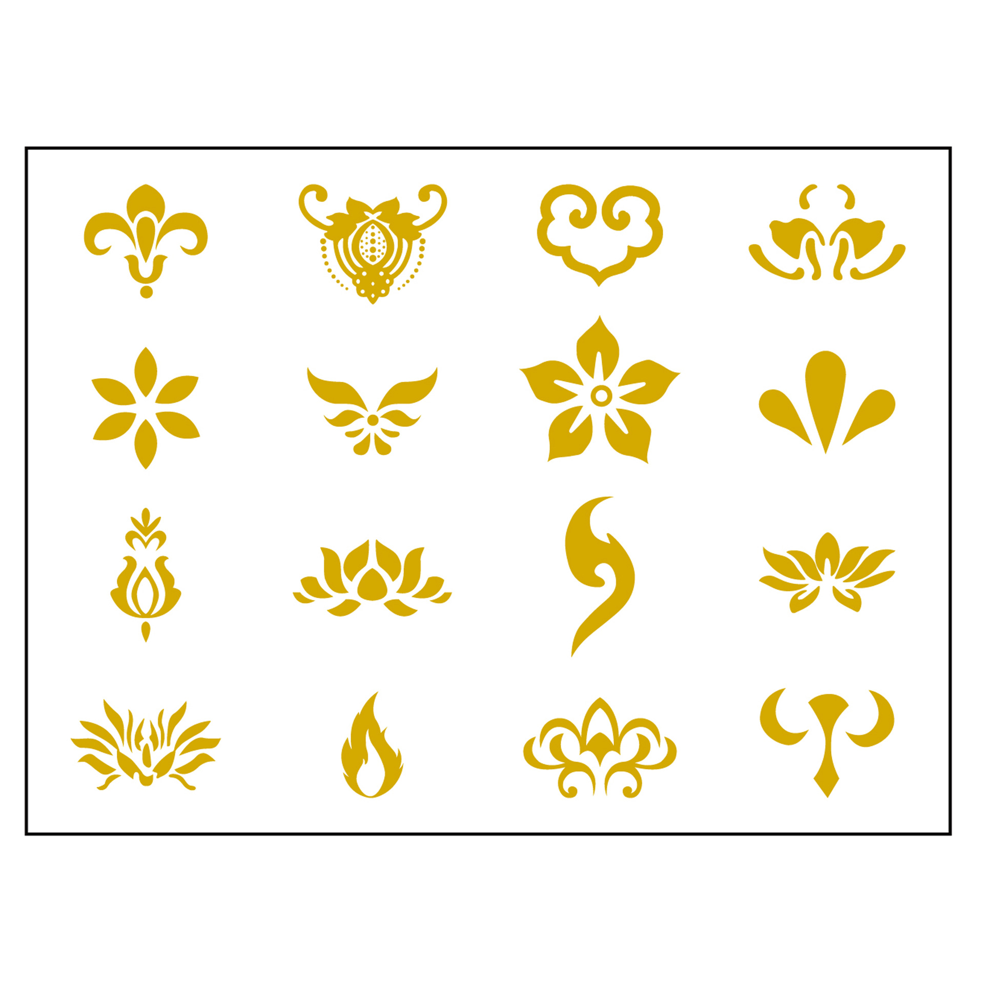 烫金儿童持久防水纹身印花眉心额头发饰