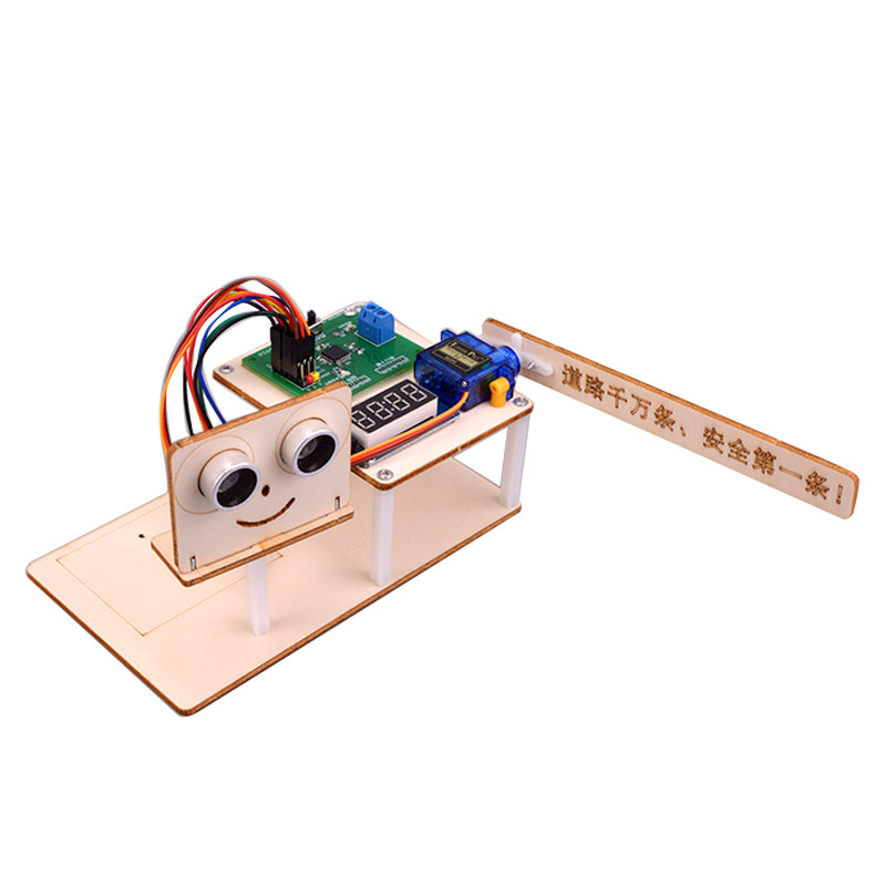 diy自制超声波测距道闸机电路实验器材科学实验科技科学实验