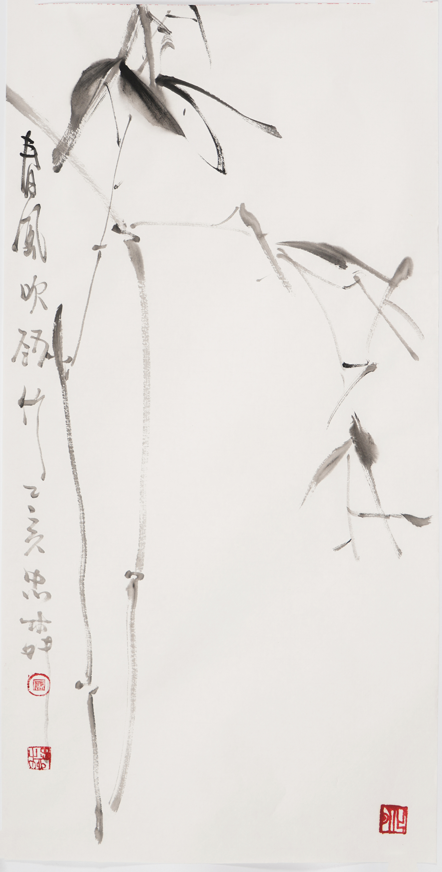 四君子水墨国画梅兰竹菊禅意简约客厅书房装饰画廖忠柳国画