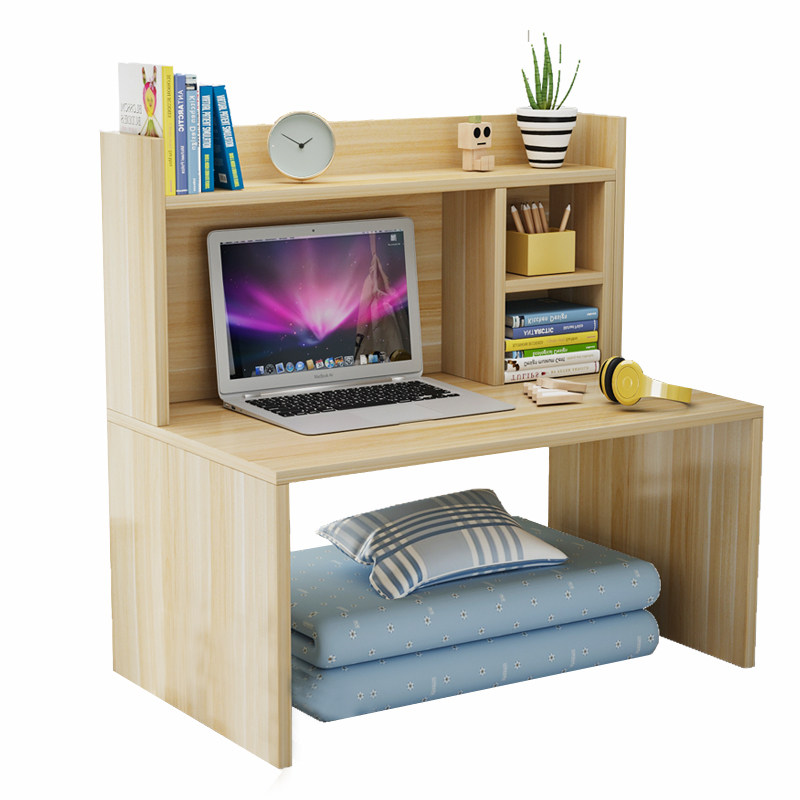 床上电脑桌宿舍床头大学生寝室下铺书桌双层粉色电脑桌