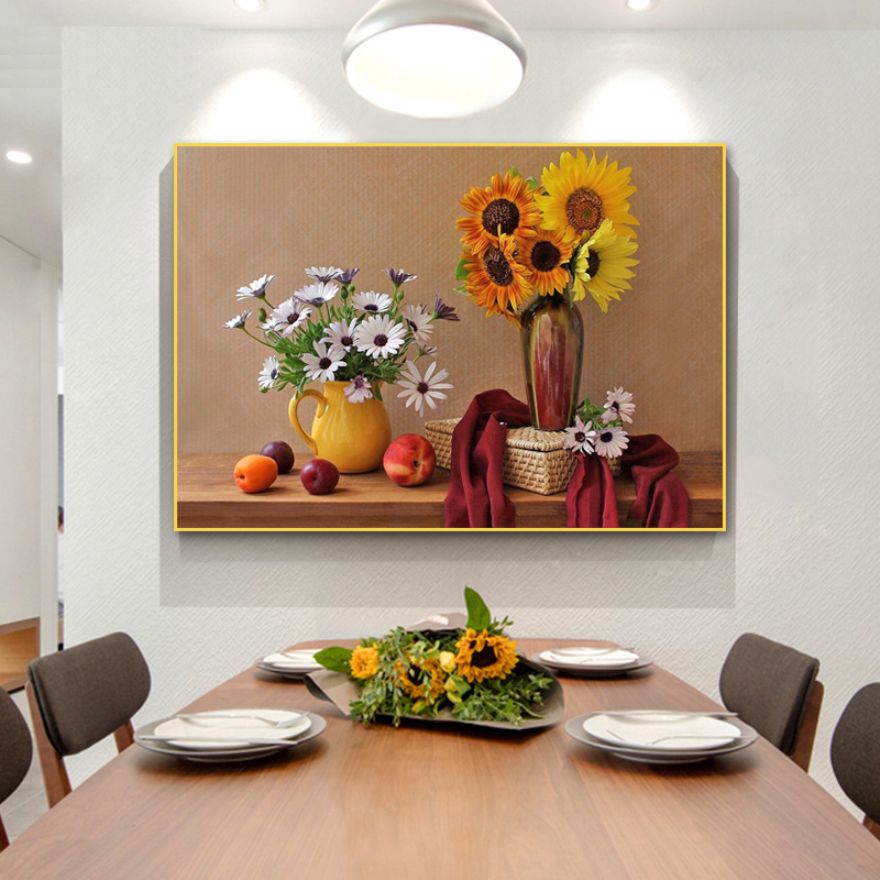 餐厅装饰画现代简约简欧饭厅挂画轻奢美式背景墙装饰现代装饰画