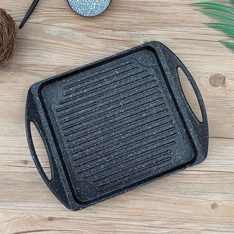 烤盘韩国烤肉家用电磁炉韩式不粘铁板烧麦饭石明火烧烤盘