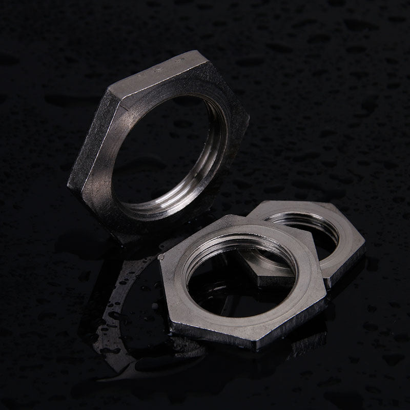 根母螺母英制304不锈钢锁母 龙头并帽 六角螺帽加厚4分6分1寸