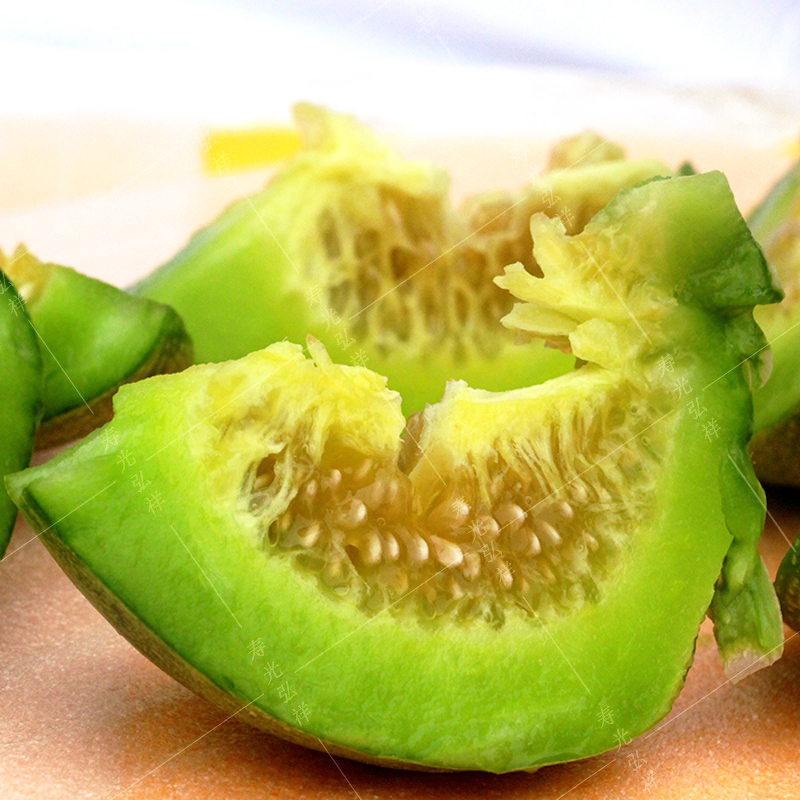 冰翡翠甜瓜种子超甜薄皮绿宝石香瓜春秋早熟高产四季阳台水果种籽
