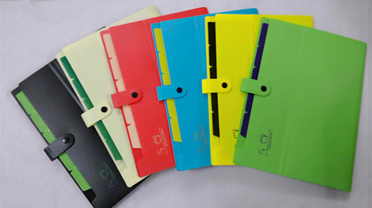 试卷a4文件夹纽扣风琴学生5层多层分类收纳风琴包