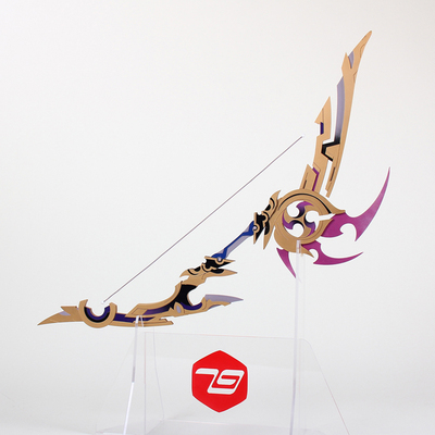 79cos原神五星武器雷电将军雷神巴尔飞雷之弦振弓精品道具定做cosplay