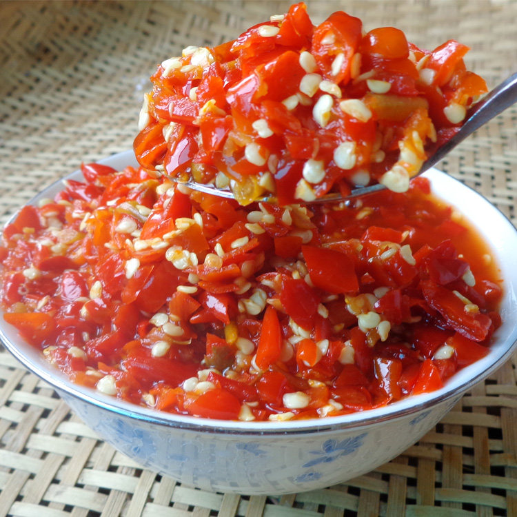 云南特产小米辣椒酱新鲜剁碎米辣朝天椒糟辣子泡椒下饭菜2斤包邮