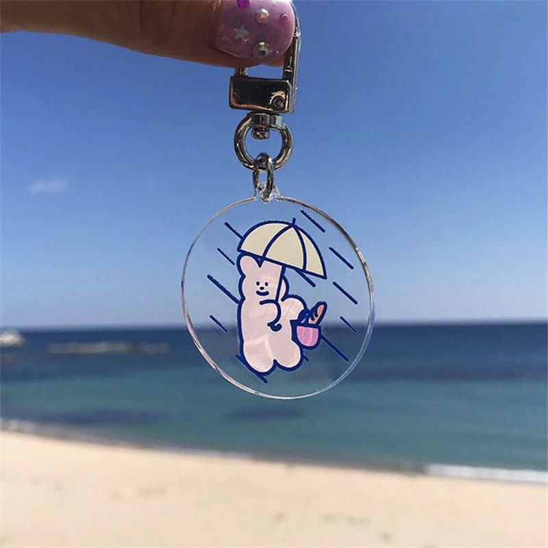 韩国代购ins可爱可爱兔兔子mazzzzy钥匙扣airpods保护套钥匙扣