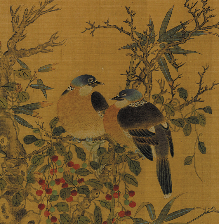 北宋易元吉果熟双禽图卷国画花鸟长卷仿古古画国画