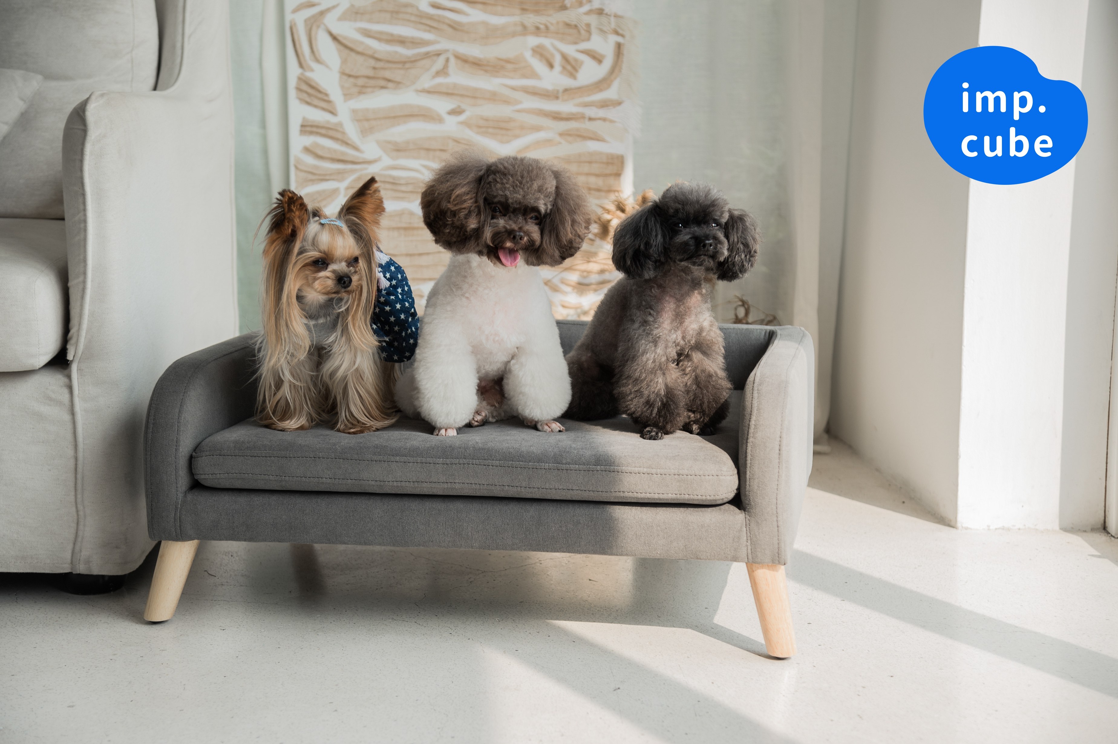 impcube一扑片想直角猫窝狗窝宠物沙发垫子可拆床