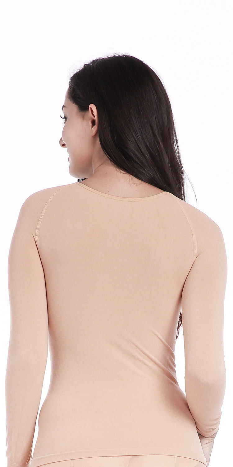 舞蹈打底肤色隐形肉色演出内衣紧身衣长袖练功塑身上衣