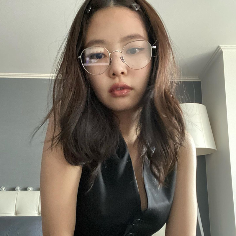 jennie同款网红金边眼镜镜框女韩版ins素颜平光定制成品光学镜