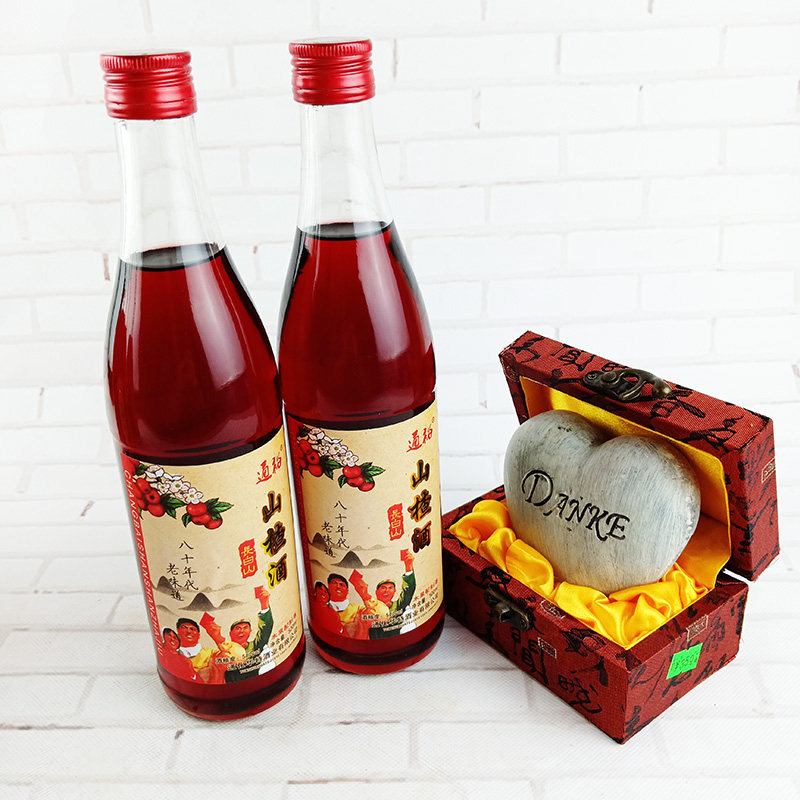 山楂500ml6东北特产80年代老山酒老味道女士5度干红静态葡萄酒
