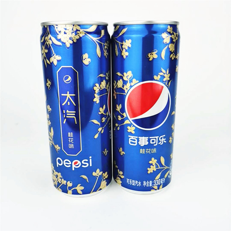 百事可乐太汽系列桂花碳酸饮料6罐330ml可乐型汽水