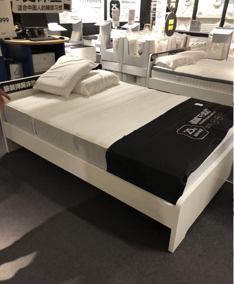 床垫宜家ikea菲因维尔袋装弹簧厚度厘米大床弹簧床垫