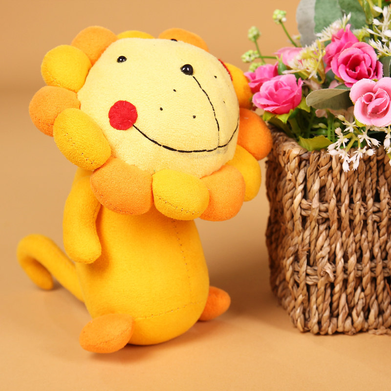 手缝制作花狮子公仔向日葵布偶娃娃不织布手工布艺玩偶diy材料包