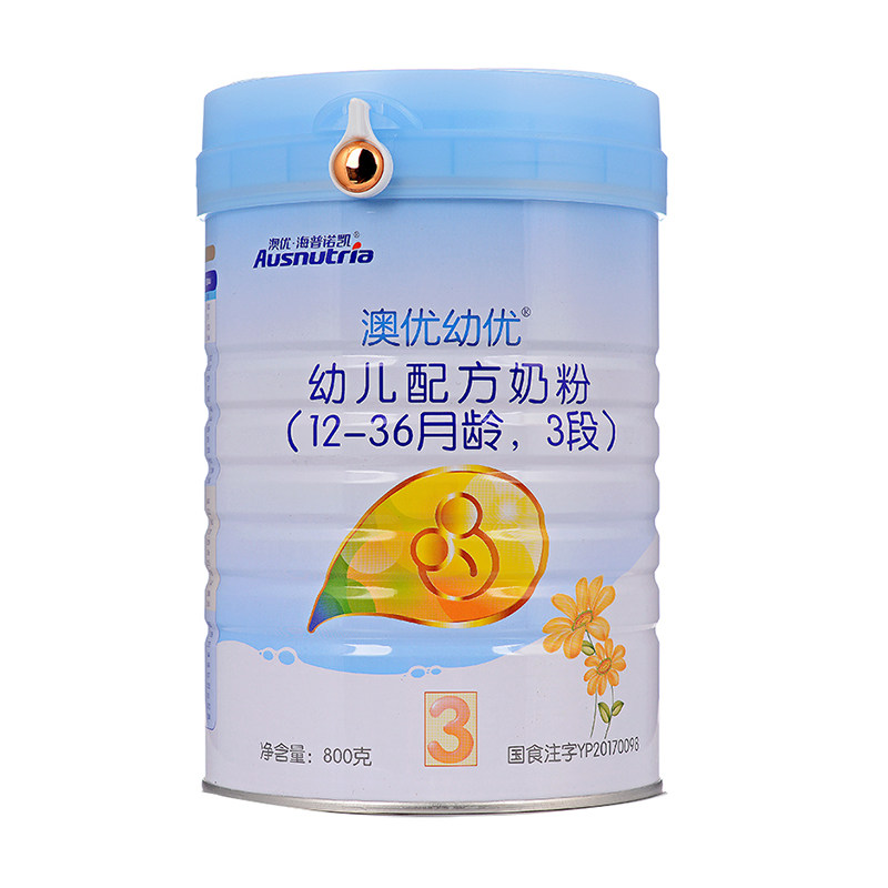 澳优爱优123段800克幼优幼儿配方奶粉2103