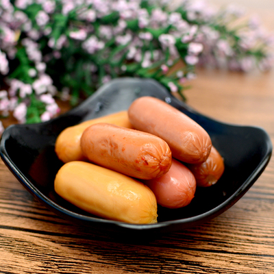 力诚小肉原味香肠香辣奥尔良迷你火腿肠500g猪肉类