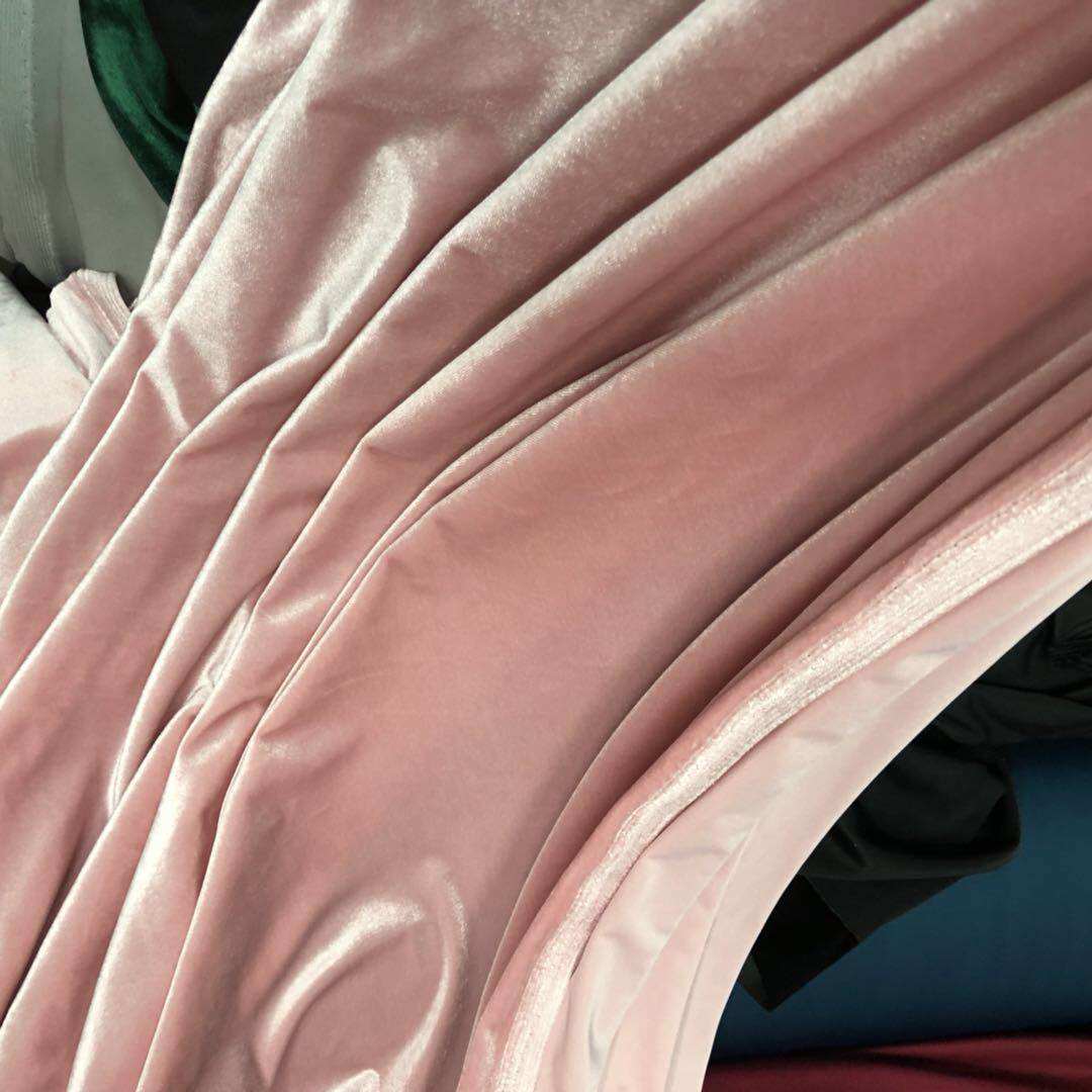 2019秋夏天鹅绒韩国绒不倒绒金丝绒面料服装布料连衣裙会议室卫衣