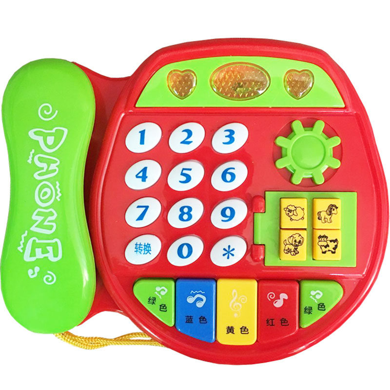 音乐儿童电话机闪光学习早教机启蒙卡通电话玩具音乐电话