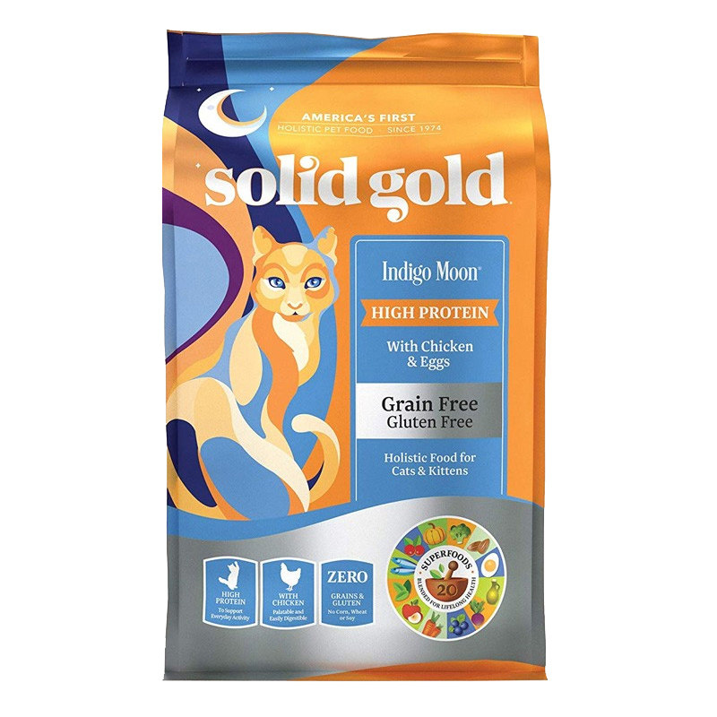 猫粮solidgold素力高金装12磅金素进口素丽高无谷猫全价膨化粮
