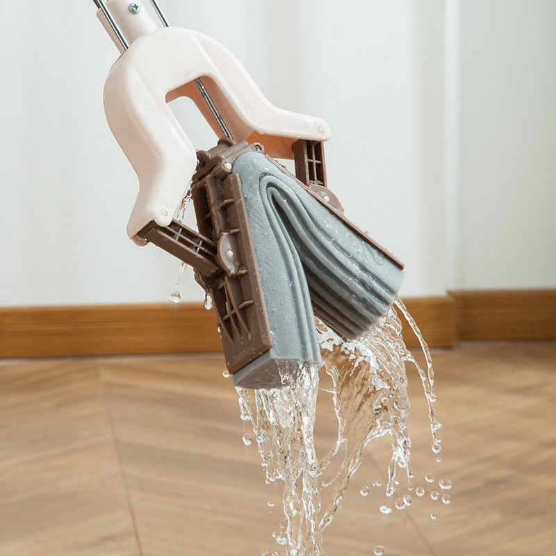 拖把清洁海绵免手家用挤水对折干湿两用胶绵胶棉拖把