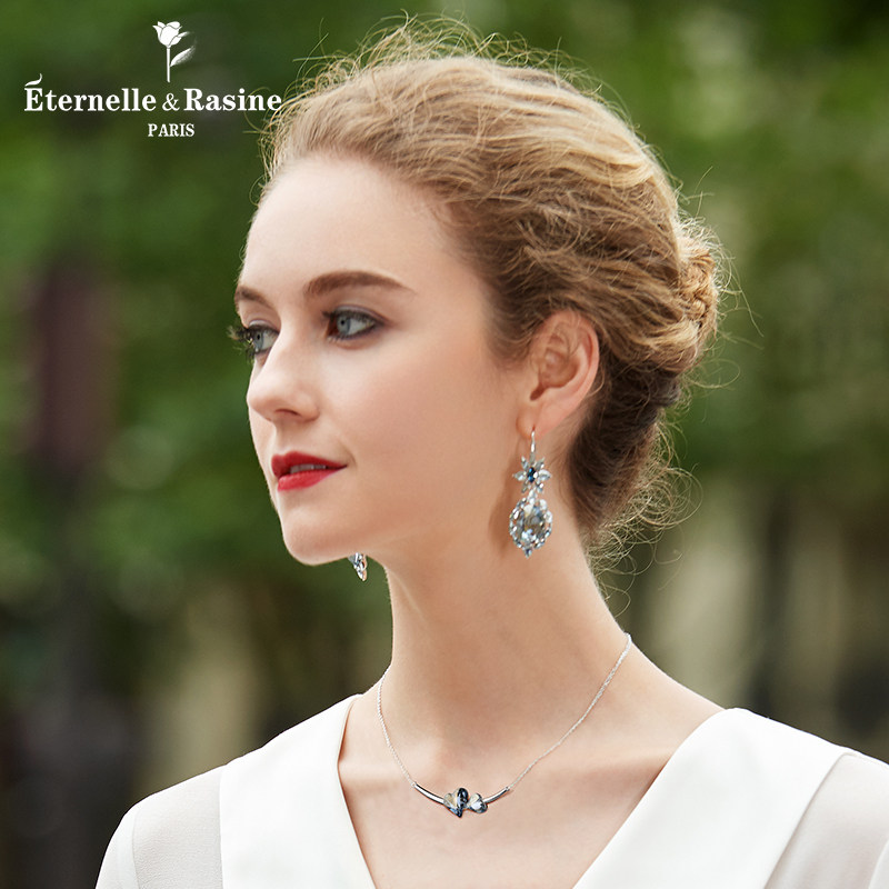 法国eternelle奥地利水晶项链欧美欧美时时尚女士挂坠项链