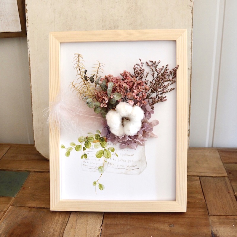 干花相框活动大号a4diy材料包送花艺手工diy相框