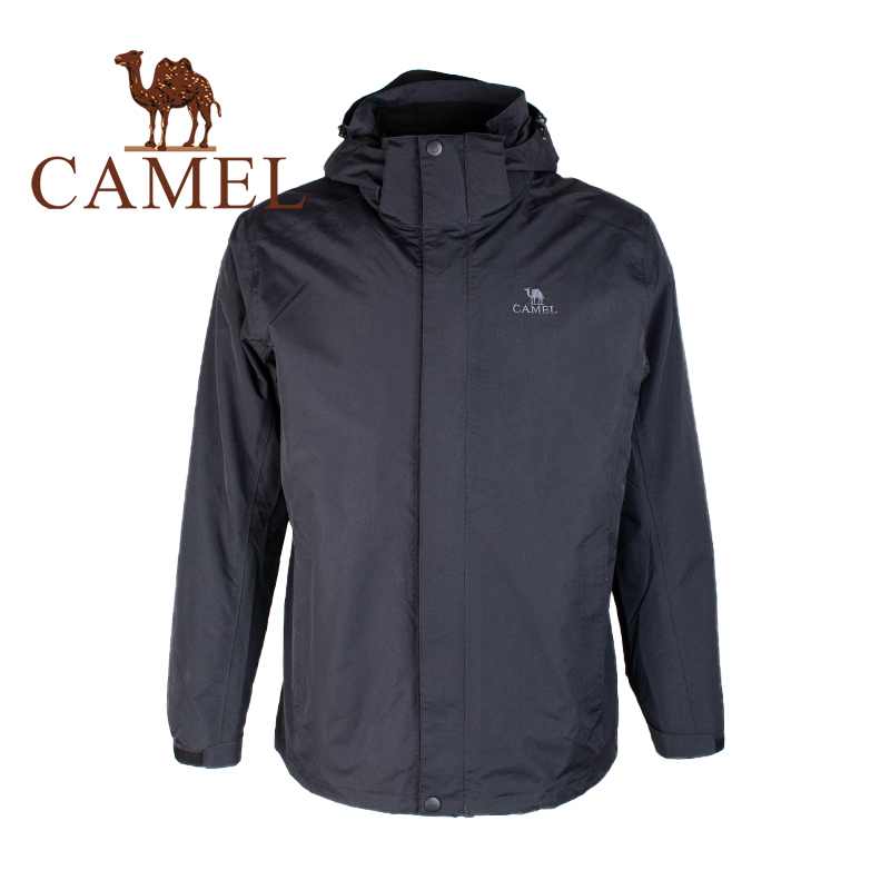 Camel/骆驼户外冲锋衣男款冬季防风雨保暖三合一冲锋衣9W1A18001