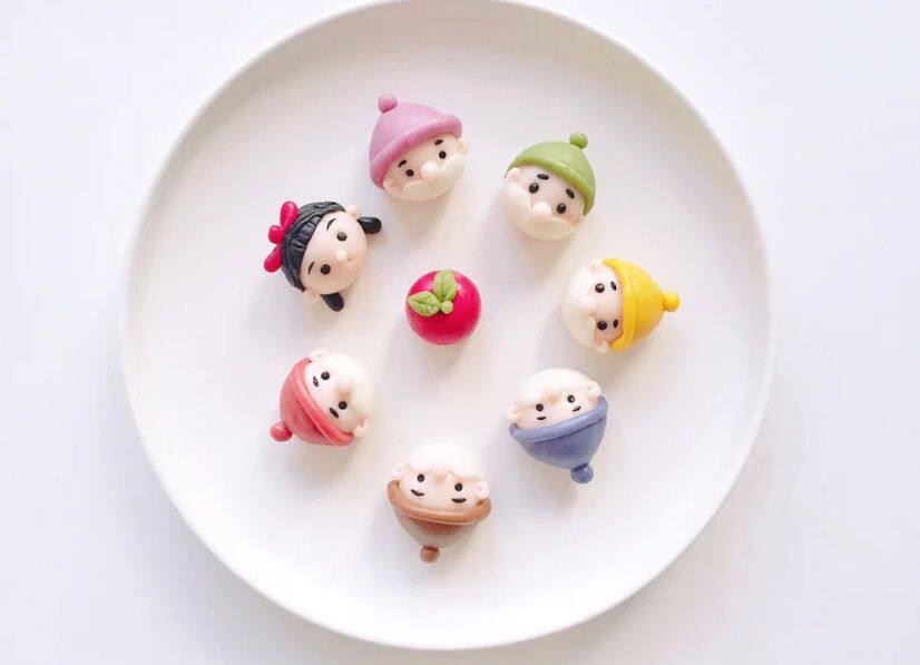 卡通汤圆手工可爱芝麻彩色动物造型水煮水果汤圆