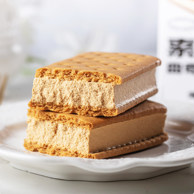 高端新品索菲亚曲奇三明治冰淇淋65g海盐焦糖可可冰淇淋