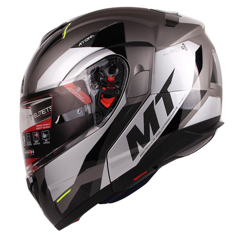 西班牙mt头盔机车赛车长途巡航镜片摩托车头盔