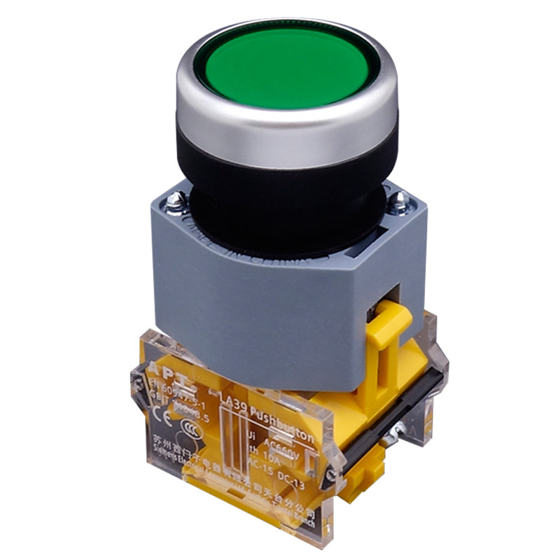 按钮apt22mm开关复位启动la39b210常开开关