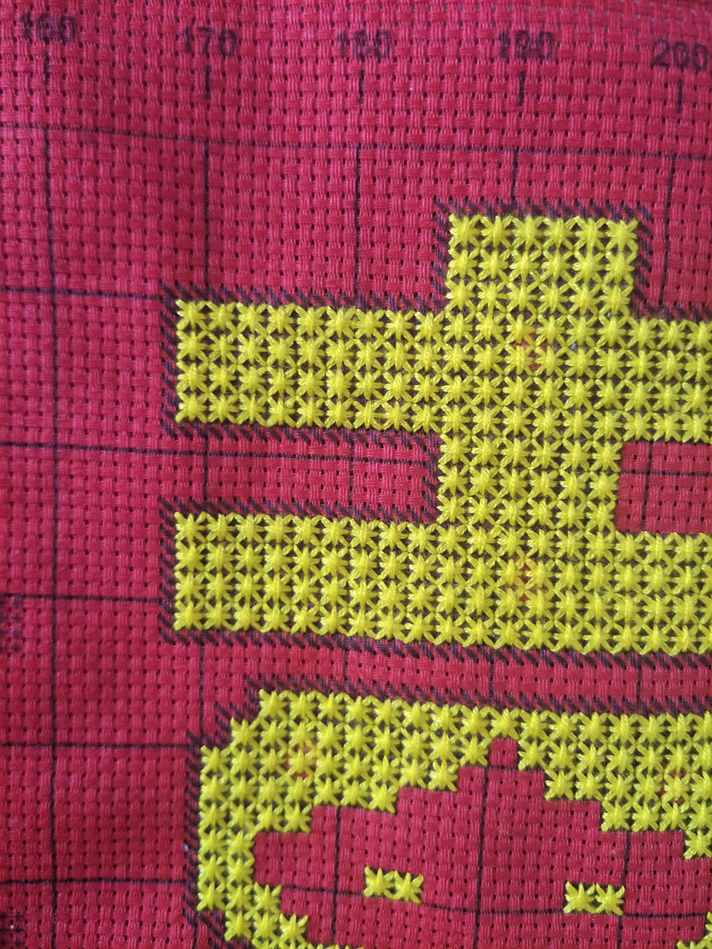 包邮精准印花米字绣 长条灯笼喜 红底 新款结婚 双喜 非十字绣