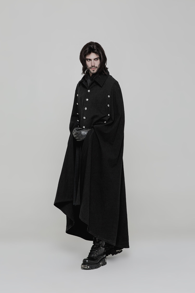 秋冬欧美韩版男士二战毛呢披风外套潮男蝙蝠毛呢大衣