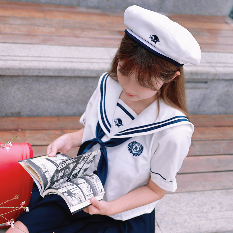 木村dk日系原创枝慧水手搭配jk贝雷帽海军帽帽子