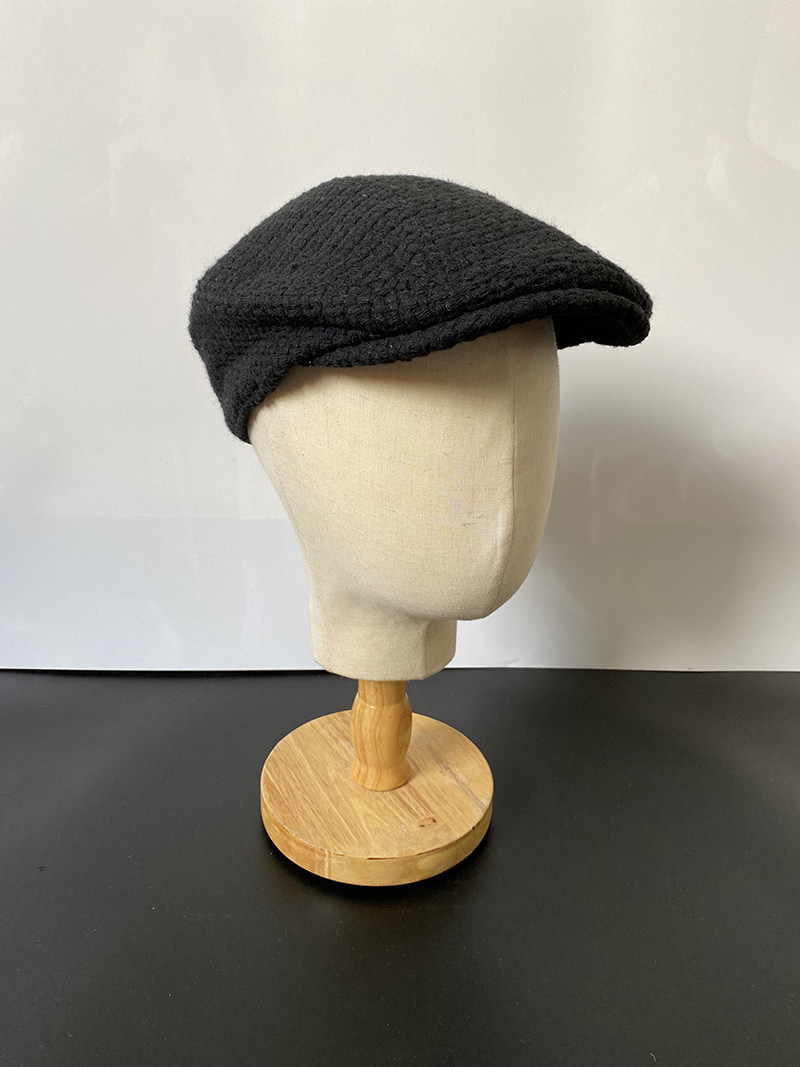 男款潮流复古艺术鸭舌帽秋冬厚款英伦女士画家帽子