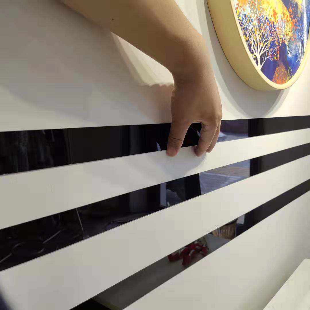 自粘镜面长条腰线墙贴吊顶天花板电视背景墙亚克力软装墙贴