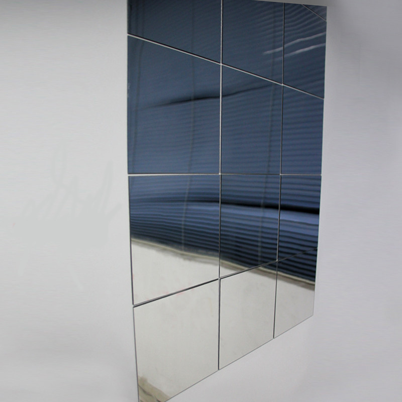 亚克力防水自粘方块镜面墙贴客厅鞋柜家居背景装饰3d立体反光镜子
