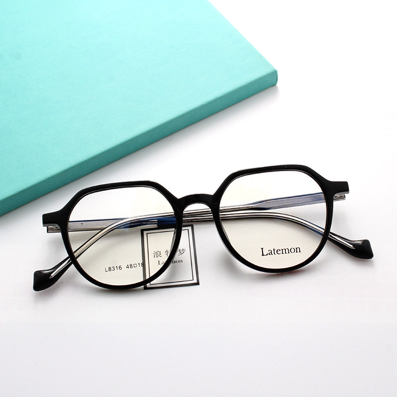 latemon浪特梦镜架近视l8316时尚板材可配镜片男士眼镜架