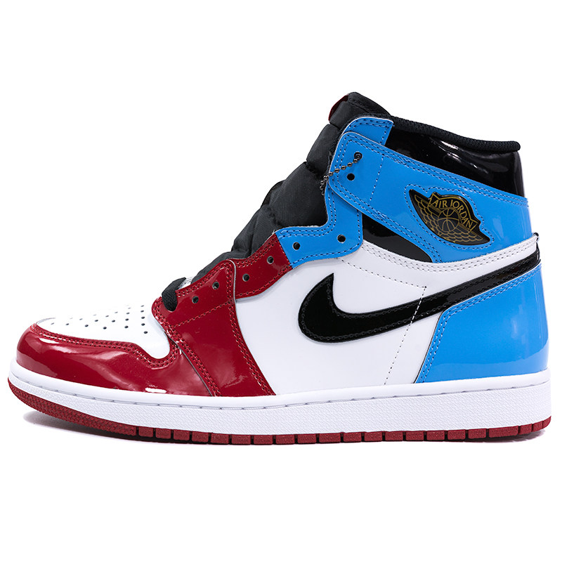 【小琦鞋柜】air jordan 1 aj1 红蓝漆皮 拼接 警灯 ck5666-100