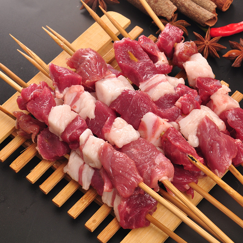 内蒙古直发苏尼苏尼特特生羊肉串新鲜冷冻烧烤清真生羊肉