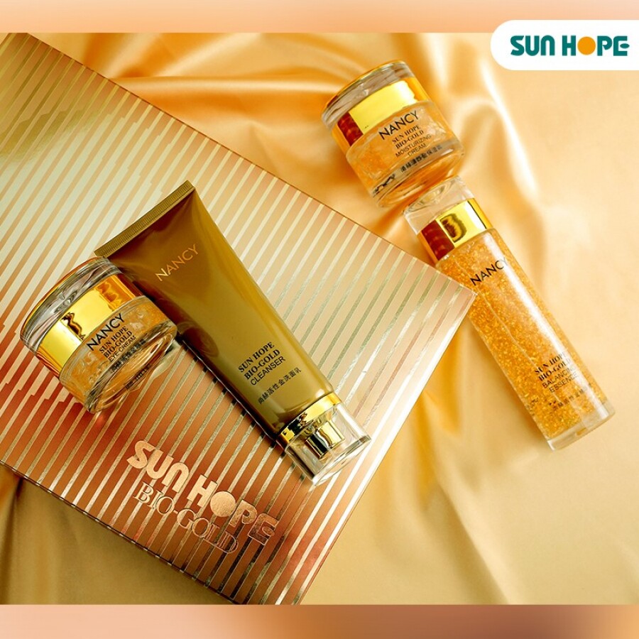 尚赫黄金套装蓝希活性金水精华素金面保湿霜金面部护理套装