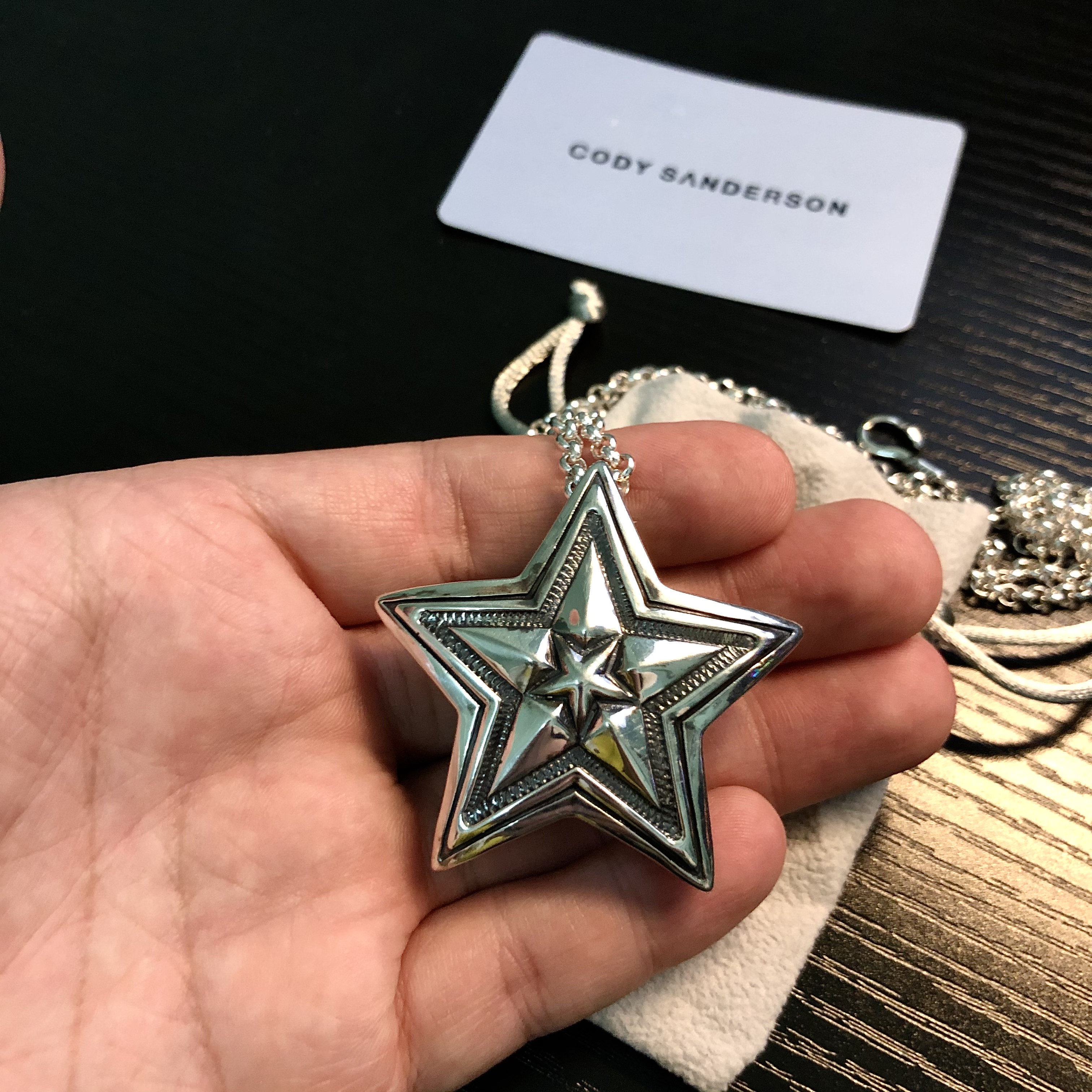 宿主大帝新款codysanderson星星骷髅项链纯银银饰项坠