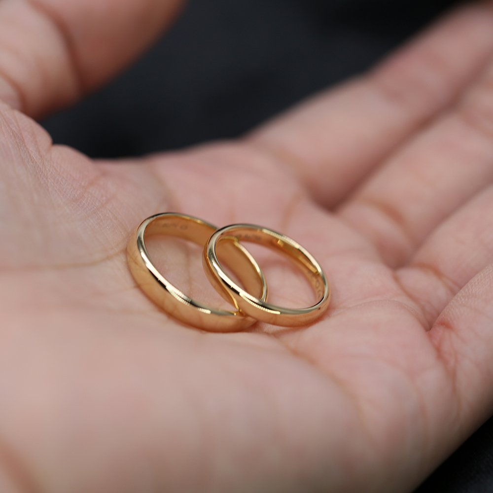 安适如常情侣友谊订婚戒定戒婚戒指金戒指18k舒适手饰