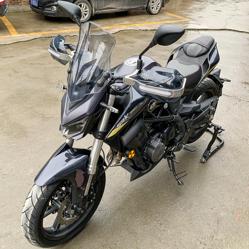 适用于钱江35013挡风玻璃srk350护手罩护导流防风摩托车前挡风