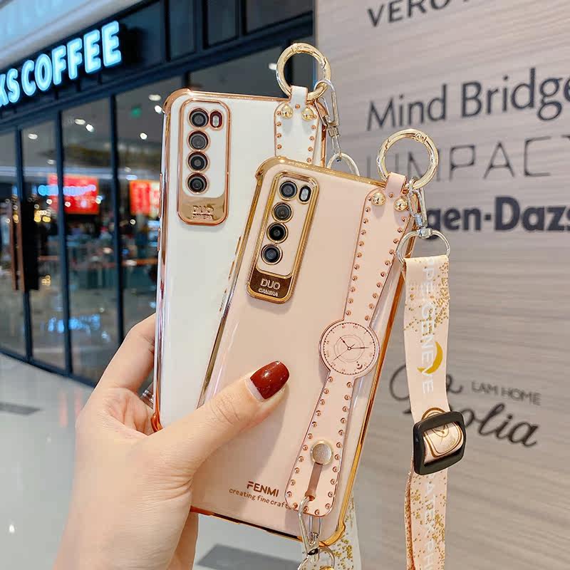 华为nova7手机壳潮流新款创意时钟腕带nova7pro高档女款镜头全包软壳